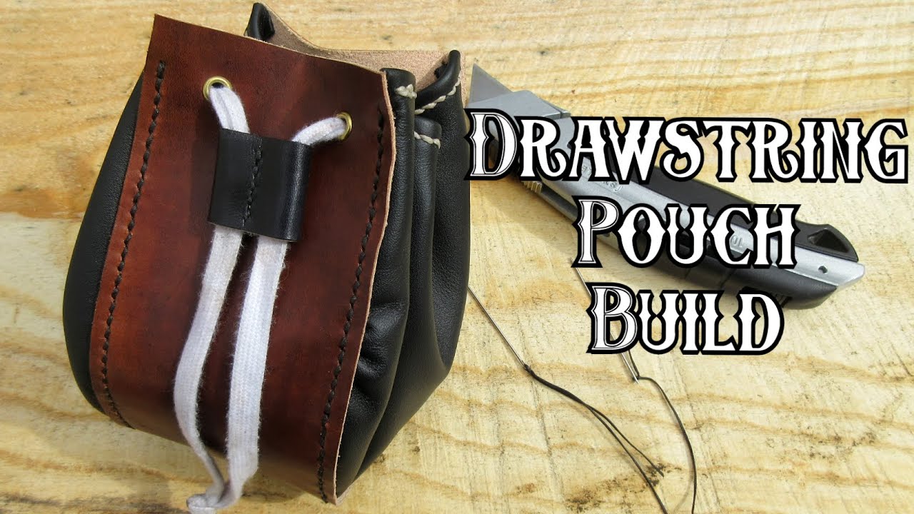 Making a Leather Drawstring Pouch 