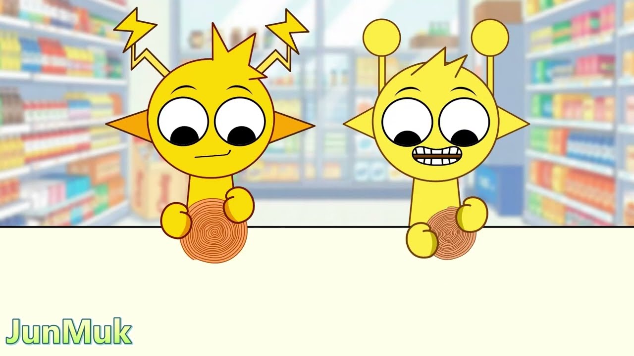 Incredibox Sprunki - Simon Funbot Family Horror Convenience Store Food Mukbang | ASMR