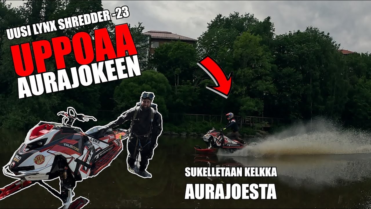 UUSI LYNX SHREDDER UPPOAA AURAJOKEEN (Pelastetaan sukeltamalla)