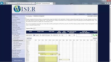 Scheduling a Class at WISER