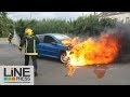 Feu de voiture accidentel (car fire) / Saclay (91) - France 30 juillet 2013 ©Line Press