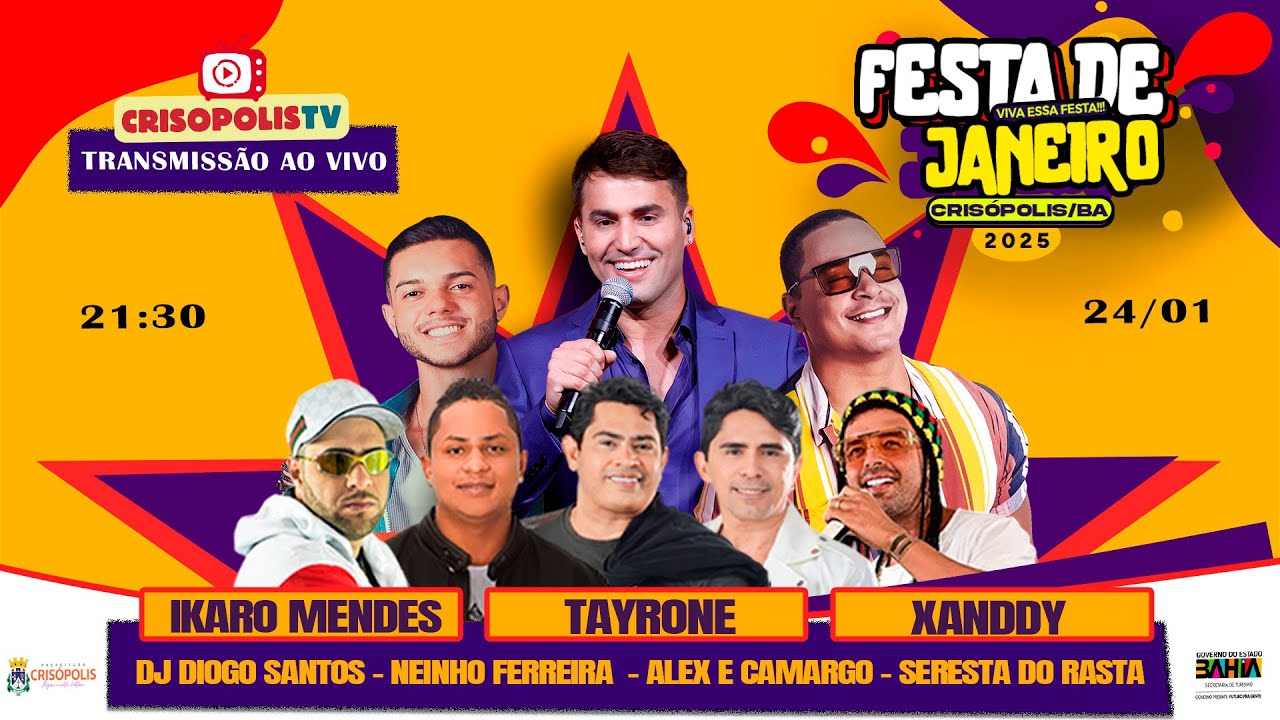 Xanddy Hamrmonia | Seresta do Rasta | Tayrone | FESTA DE JANEIRO 2025 #crisopolis