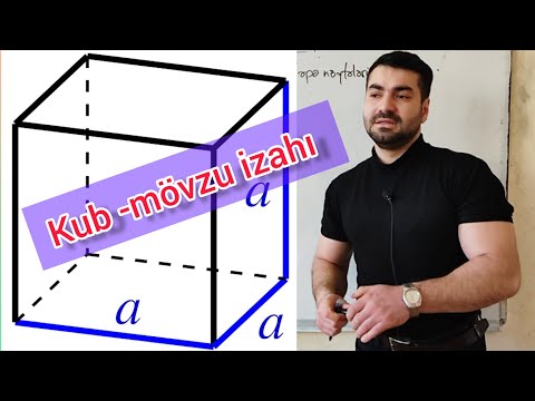 Kub,kubun yan səthinin sahəsi,kubun tam səthinin sahəsi,kubun həcmi-dərs izahı #riyaziyyat