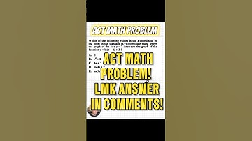 Can you solve this ACT math problem? #actmath #act #acttips #acthacks #satmath