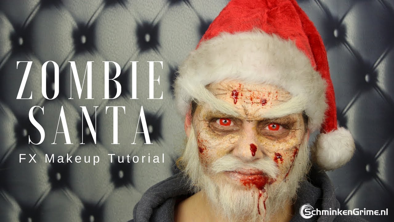 Zombie Santa FX Makeup Tutorial - YouTube