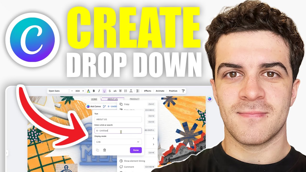 How To Create Drop Down Menu In Canva Website [2026 Guide] - YouTube