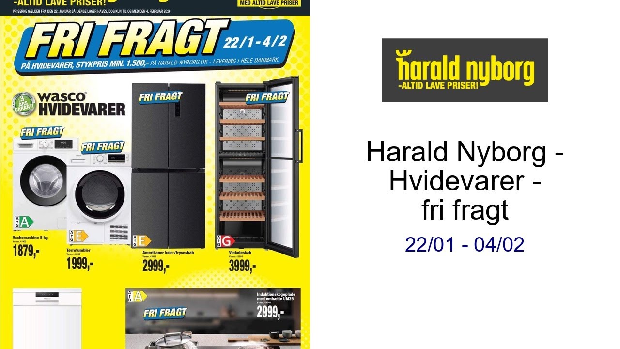 Harald Nyborg - Hvidevarer - fri fragt 22/01 - 04/02