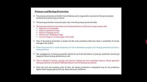 Primary and Backup  Protection  | PSP |class - 3  |AITM BHATKAL