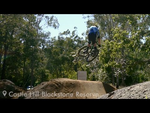 Fast action on Castle Hill biking tracks