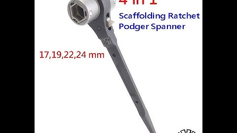 4 in 1 Scaffolding Ratchet Podger Spanner 17,19,22,24 mm PRW 17294 INFINITOOLS