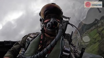 F-15E Strike Eagle Low-level flying through the UK Mach Loop 【4K video】