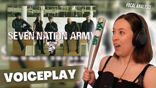 VOICEPLAY Seven Nation Army ft Anthony Gargiula | Vocal Coach Reaction (& Analysis)