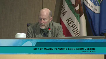 Malibu Planning Commission Meeting February 3, 2020