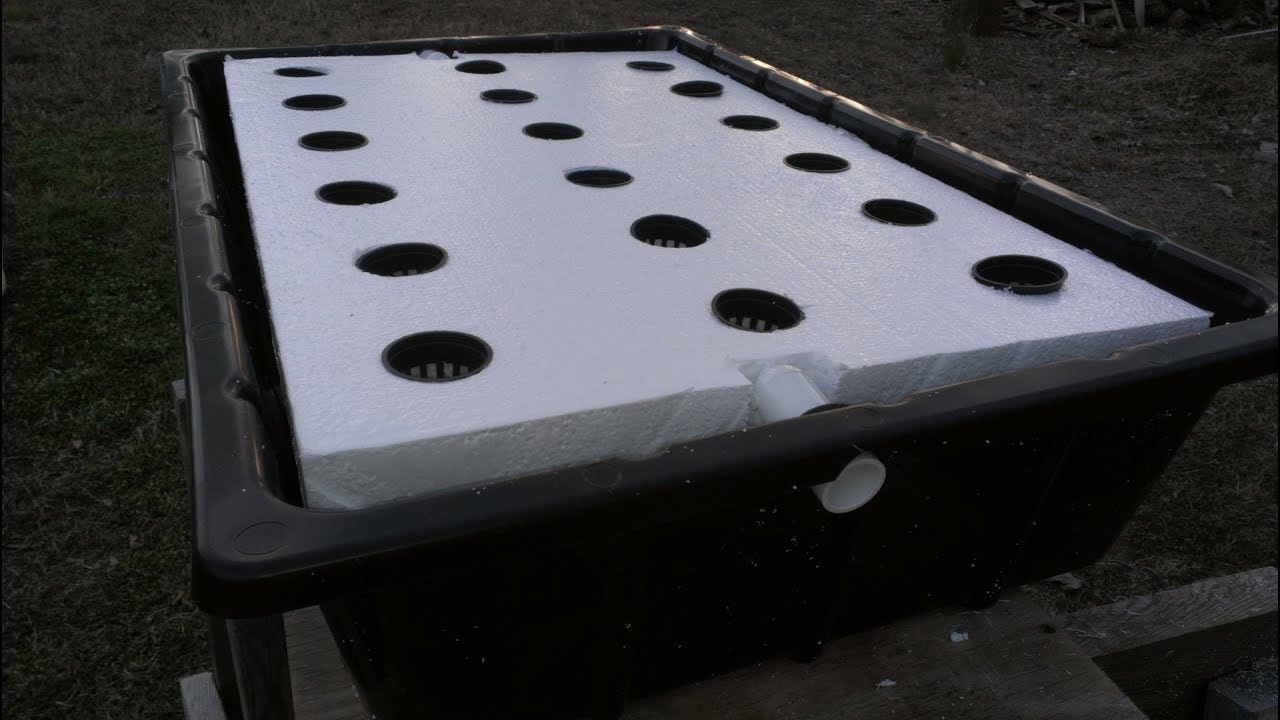 Aquaponic systems Floating raft construction - YouTube