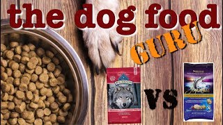 Blue Buffalo Wilderness Salmon vs Zignature dog food mashup