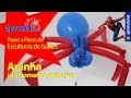 Como fazer uma aranha com balões - Homem Aranha