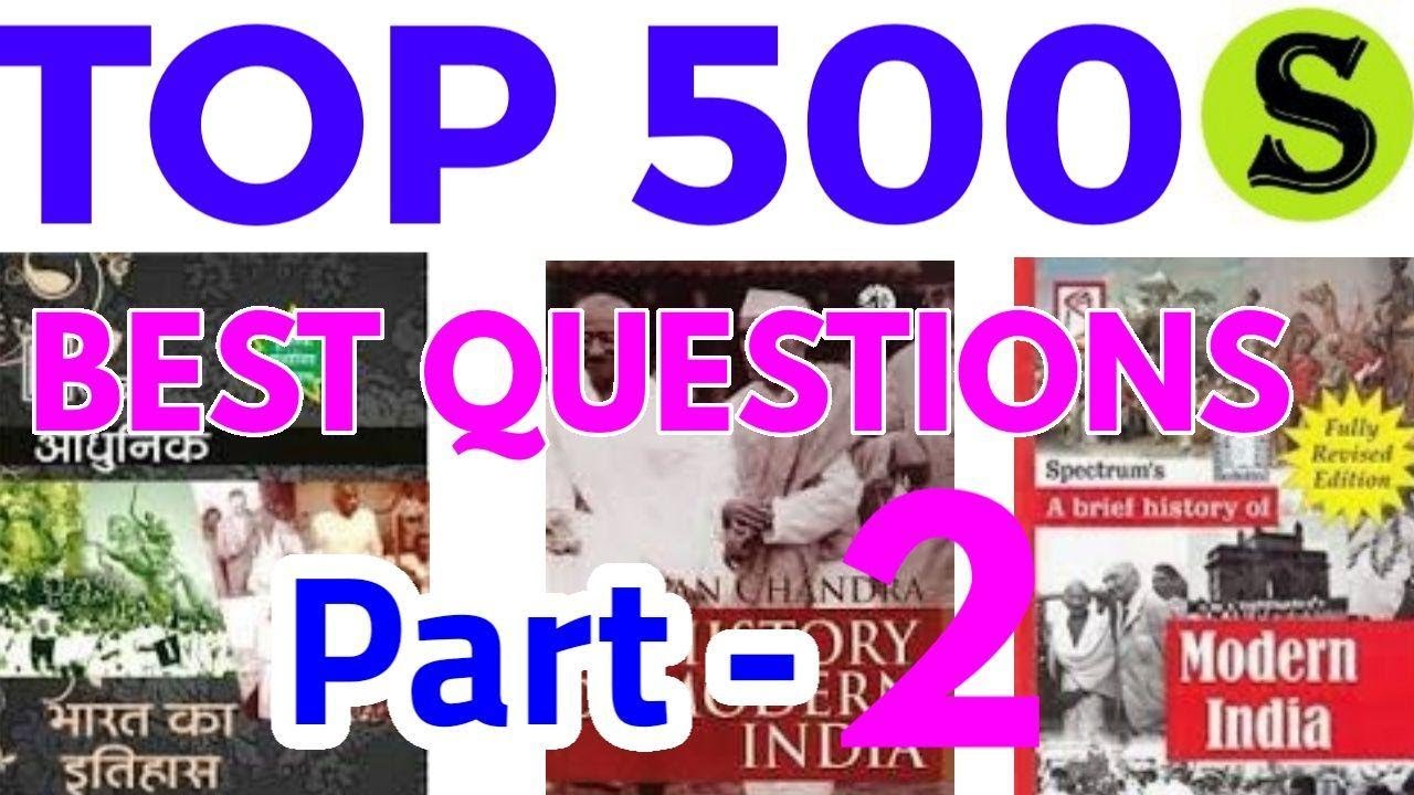 top 500 questions modern indian history of india spectrum adhunik
