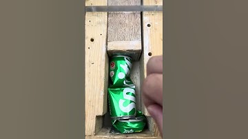 How to flatten cans for recyclingsatisfying#DIY#Can crushing#Wooden machine #can #satisfying