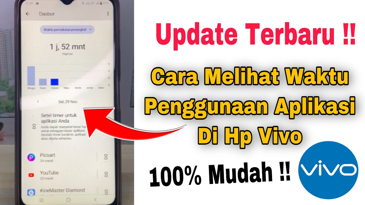 Cara Melihat Waktu Penggunaan Aplikasi Di Hp Vivo - YouTube