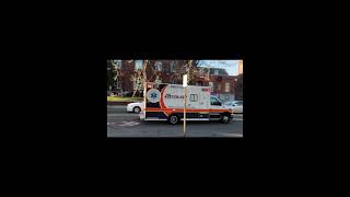 Extremely rare old Somerville cataldo ambulance transporting MW hospital (medical call)