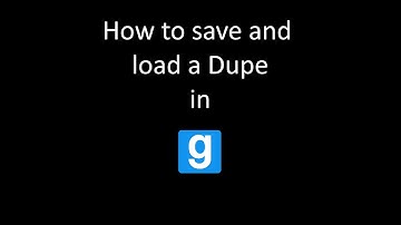 How to save and load dupes in Garry