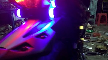 gù moto gadget và viền led domi cho xinhan sau ex 150