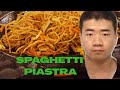 spaghetti alla piastra con verdura