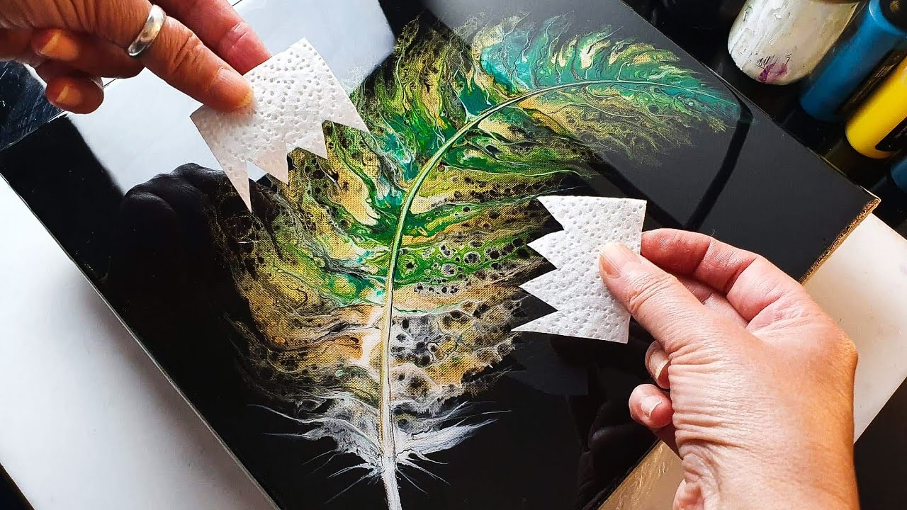 Stunning Acrylic Swipe Feather Painting Tutorial Abcreative Fluid