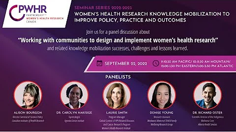 Working with communities to design and implement women’s health research (Seminar 1 PWHR 2022-2023)
