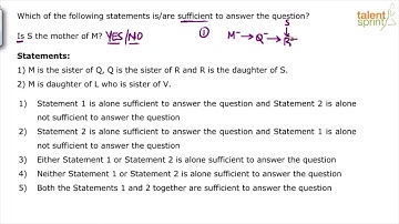 Data Sufficiency Problems & Solutions | Data Sufficiency | Advanced Example - 9 | TalentSprint
