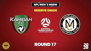 NPL Men's NNSW Reserve Grade Round 17 - Kahibah FC v Maitland FC