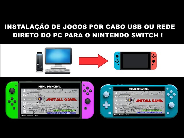 INSTALAR JOGOS NO NINTENDO SWITCH VIA CABO USB, SEM PRECISAR DESLIGAR O  CONSOLE. (FÁCIL) 