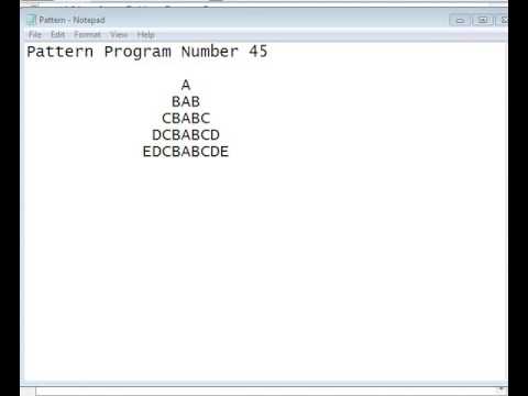 Java Programming Tutorial -PatternProgram-45