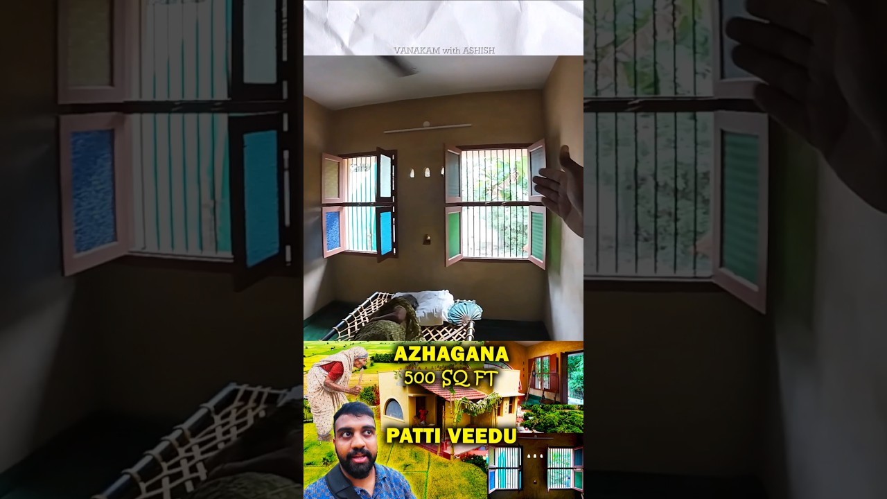 Tainted window room in a nature Designed Mud House 