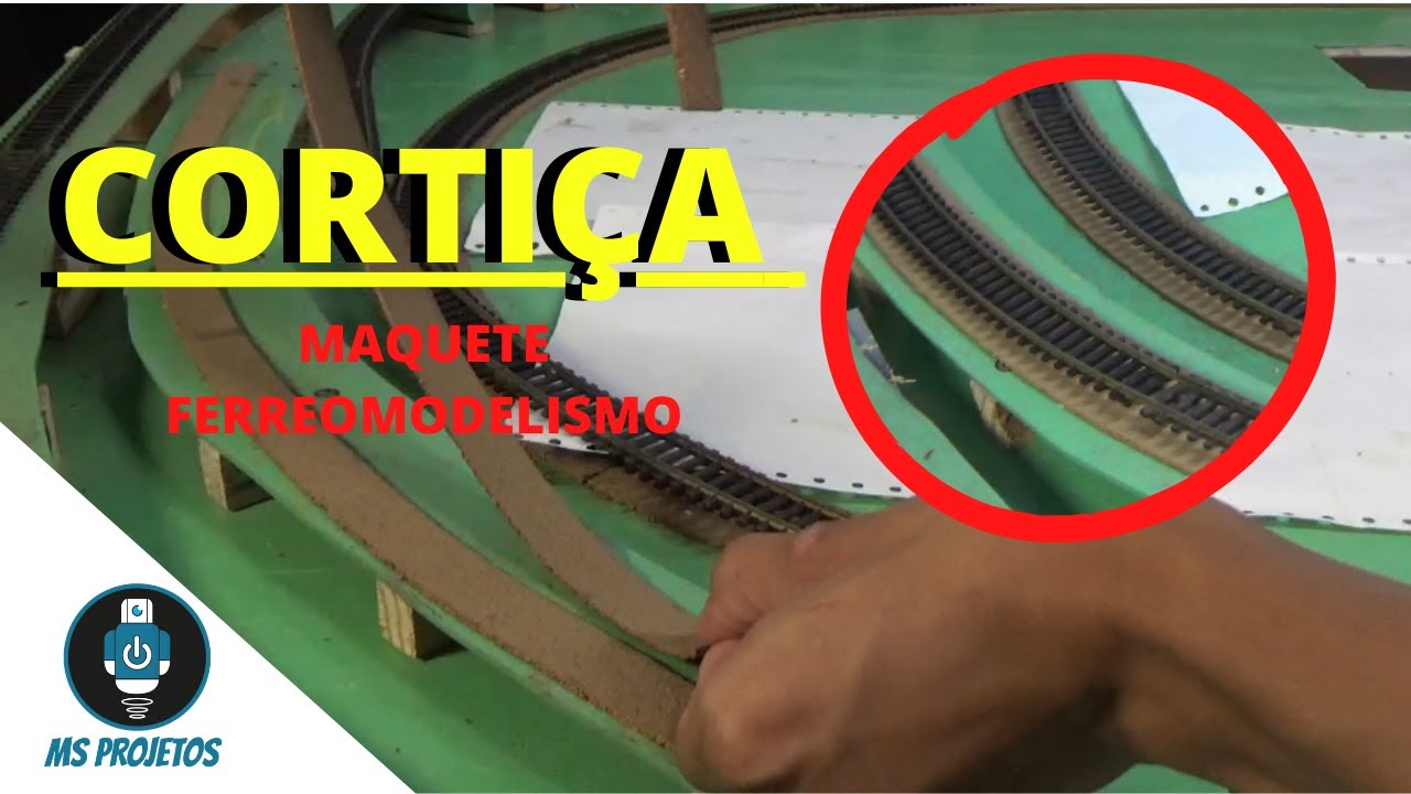 COMO COLOCAR CORTIÇA PARA FAZER A SUB-BASE PARA OS TRILHOS NA MAQUETE DE FERREOMODELISMO