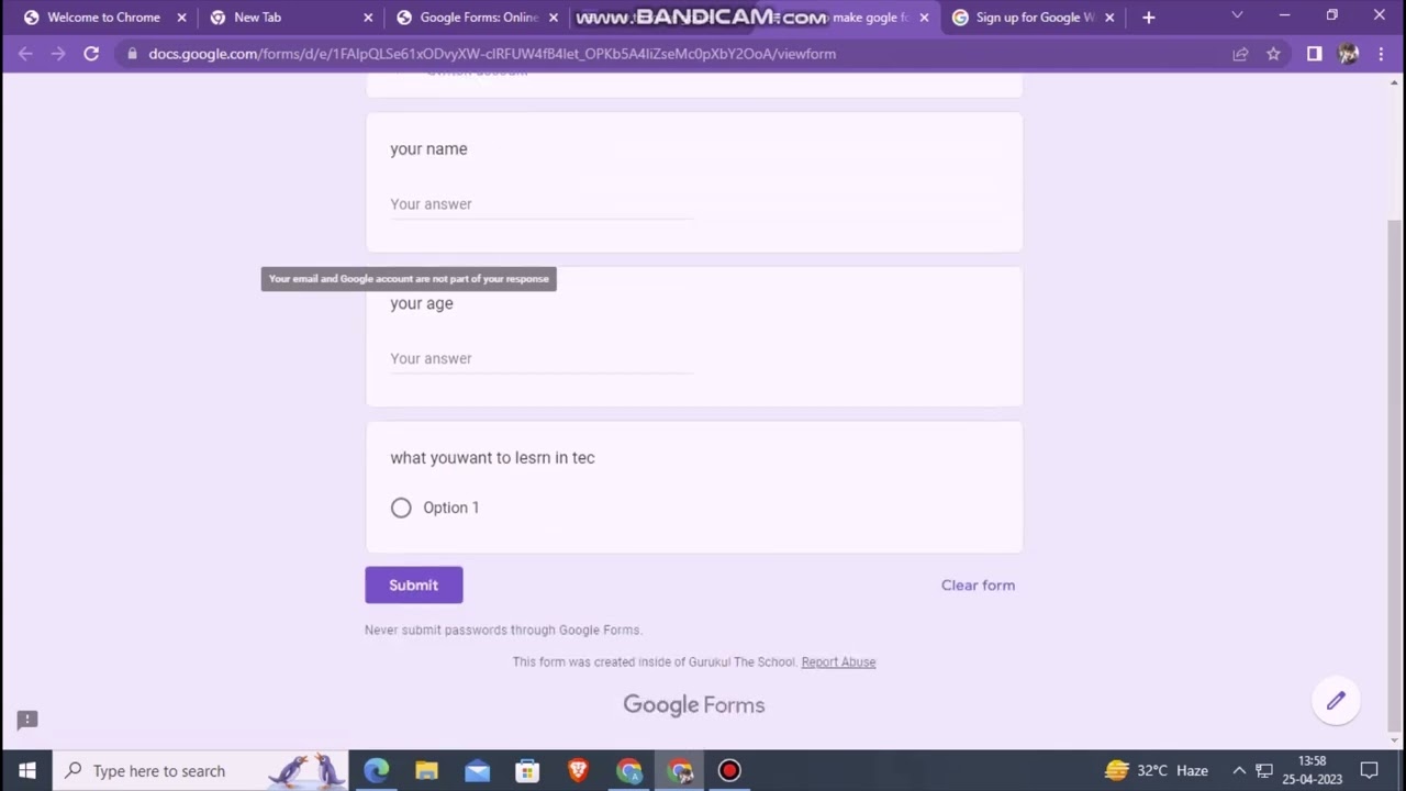 how to make quiz on google form