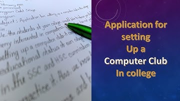 Application for setting up a computer club in the college//application