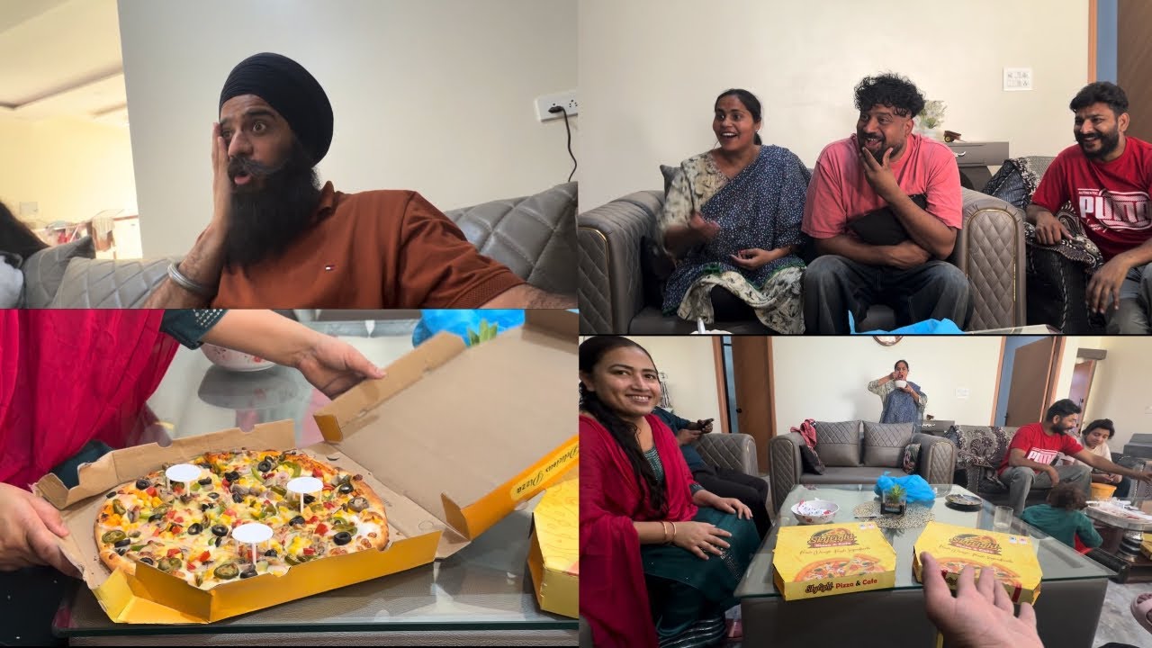 ਹੋਲੀ ਖੇਡਣ ਤੋਂ ਬਾਦ ਕੀਤੀ ਪੀਜਾ ਪਾਰਟੀ Holi khedan to bad kiti pizza party 