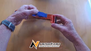 Placing Triathlon Timing Tag on Strap
