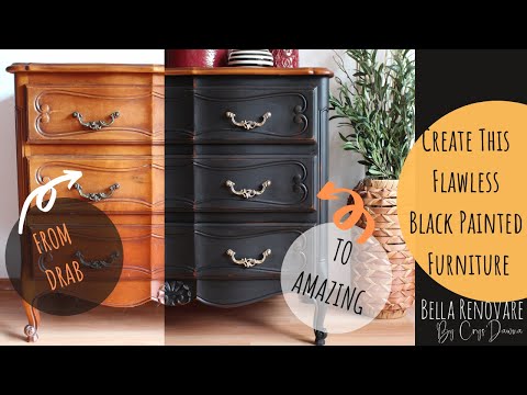 Painting Furniture Black  NEW TECHNIQUE 😲 for Streak Free Finish