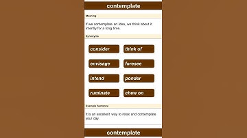 contemplate, Thesaurus, Synonyms, Vocabulary Development, English Practice for Fluency #shorts