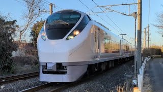 E657系K15編成が特急ひたち18号品川行きとして龍ケ崎市〜牛久を通過するシーン(18M)2026.1.25.16:17