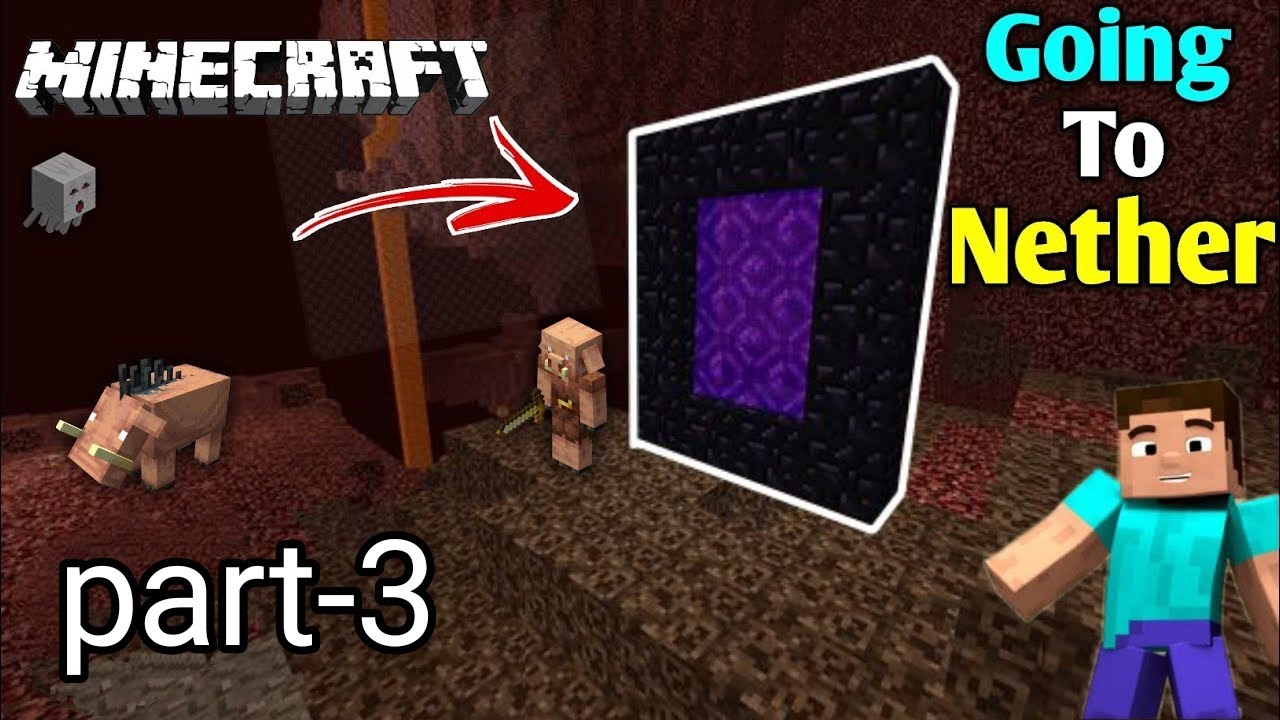 going to nether minecraft part 3 #minecraft #nether #gaming - YouTube