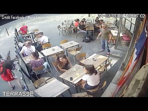 Tacizciye tepki gösteren Fransız kadına yumruklu saldırı