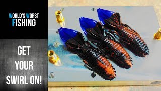 Full How To Make SWIRL/CAMO Pattern Soft Plastic Lures! Update