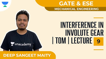 Interference in Involute Gear l TOM l Lecture - 9 | Mechanical | GATE & ESE | Deep Sangeet Maity
