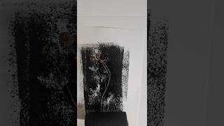 creating minimal art with forest litter and black paint 🖤 #monoprint #minimalart