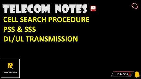 TN LTE 13. Cell Search Procedure