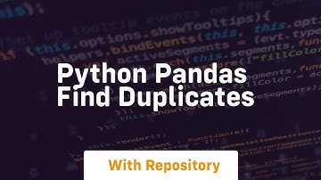 python pandas find duplicates