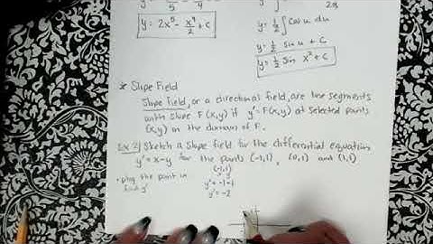 AP Calc AB : 5.1 Slope Fields & Eulers